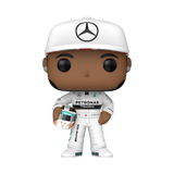 Figurina Funko POP! model Lewis Hamilton versiune AMG Petronas F1 cu sapca inaltime 10cm material Vinyl licenta