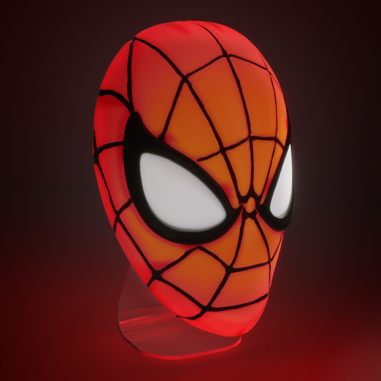 Lampa 3D model Spiderman decoratiune luminoasa LED USB 22cm forma Masca licenta oficiala Marvel - Lampa