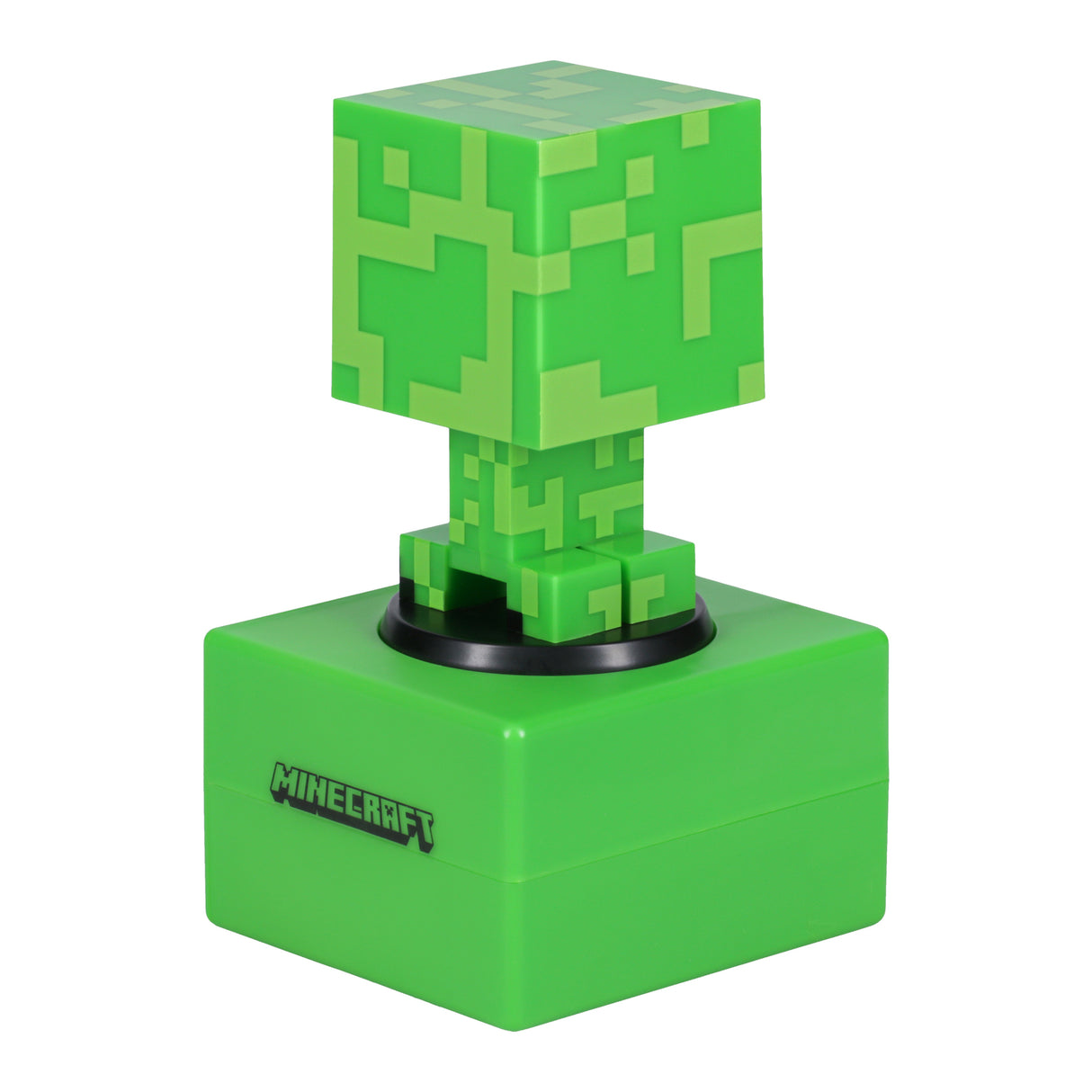 Ceas cu alarma model Creeper - Minecraft sunet lumina de noapte LED ceas cu alarma inaltime 16 cm baterii 3xAA licenta