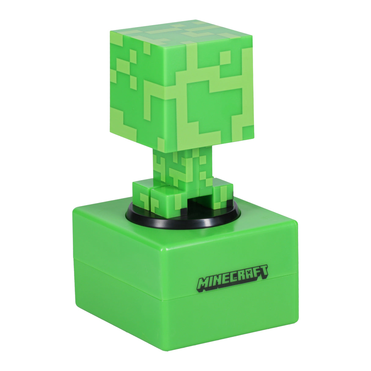 Ceas cu alarma model Creeper - Minecraft sunet lumina de noapte LED ceas cu alarma inaltime 16 cm baterii 3xAA licenta