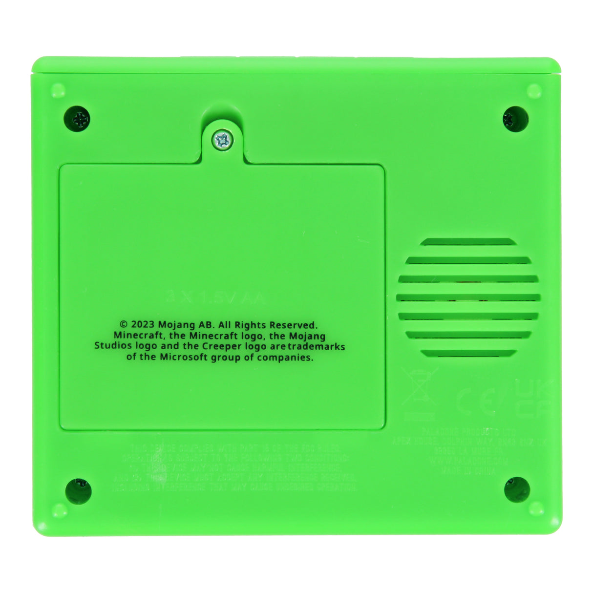 Ceas cu alarma model Creeper - Minecraft sunet lumina de noapte LED ceas cu alarma inaltime 16 cm baterii 3xAA licenta