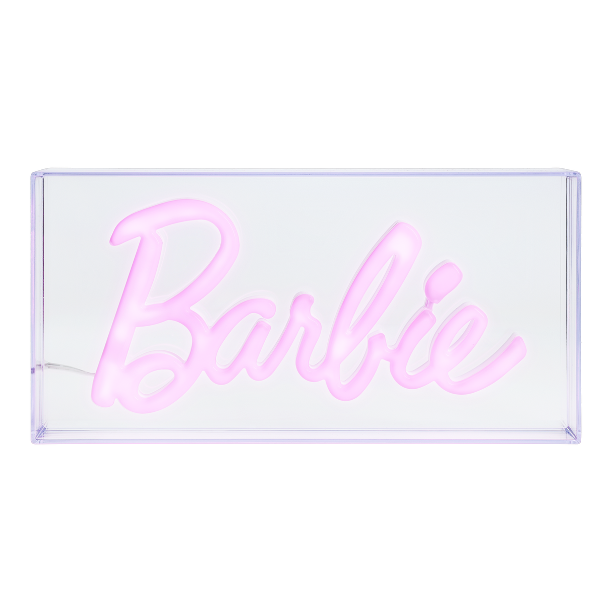 Lampa decorativa model Barbie de veghe noptiera birou sau gaming semn luminos LED NEON forma logo licenta Mattel - Lampa