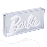 Lampa decorativa model Barbie de veghe noptiera birou sau gaming semn luminos LED NEON forma logo licenta Mattel - Lampa