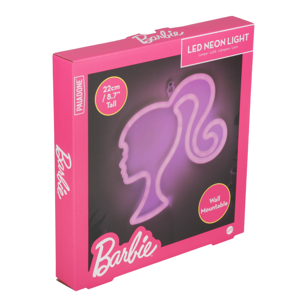 Lampa decorativa model cap Barbie de veghe noptiera birou sau gaming semn luminos LED NEON forma cap papusa inaltime