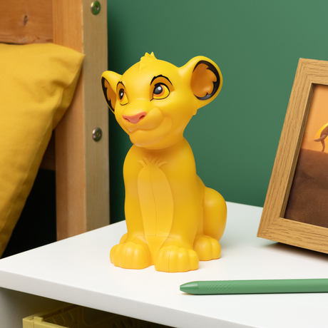 Lampa decorativa portabila model Simba - Lion King de veghe noptiera birou sau gaming semn luminos LED 16 cm forma 3D