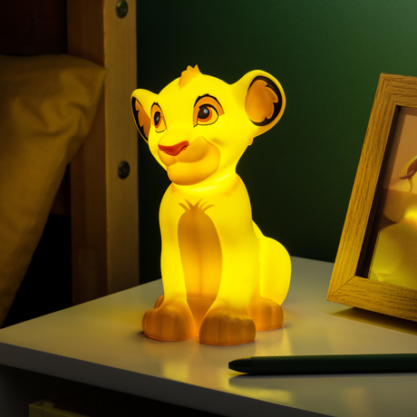 Lampa decorativa portabila model Simba - Lion King de veghe noptiera birou sau gaming semn luminos LED 16 cm forma 3D