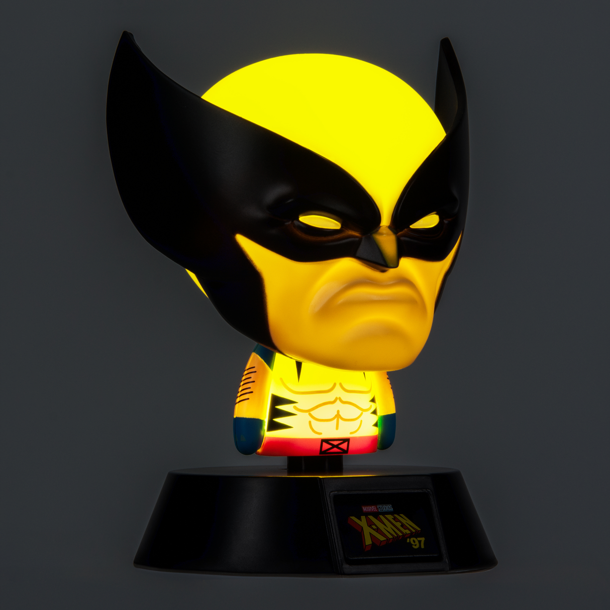 Lampa decorativa model Wolverine de veghe noptiera birou sau gaming 10cm decoratiune luminoasa LED forma 3D personaj