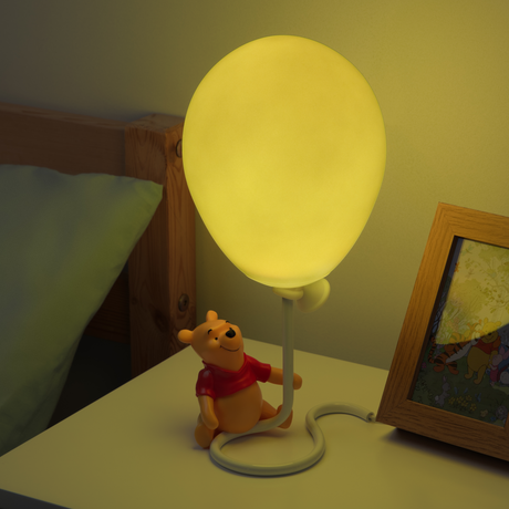 Lampa decorativa model Winnie the Pooh cu balon de veghe noptiera birou sau gaming decoratiune luminoasa LED 29 cm 3