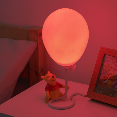 Lampa decorativa model Winnie the Pooh cu balon de veghe noptiera birou sau gaming decoratiune luminoasa LED 29 cm 3