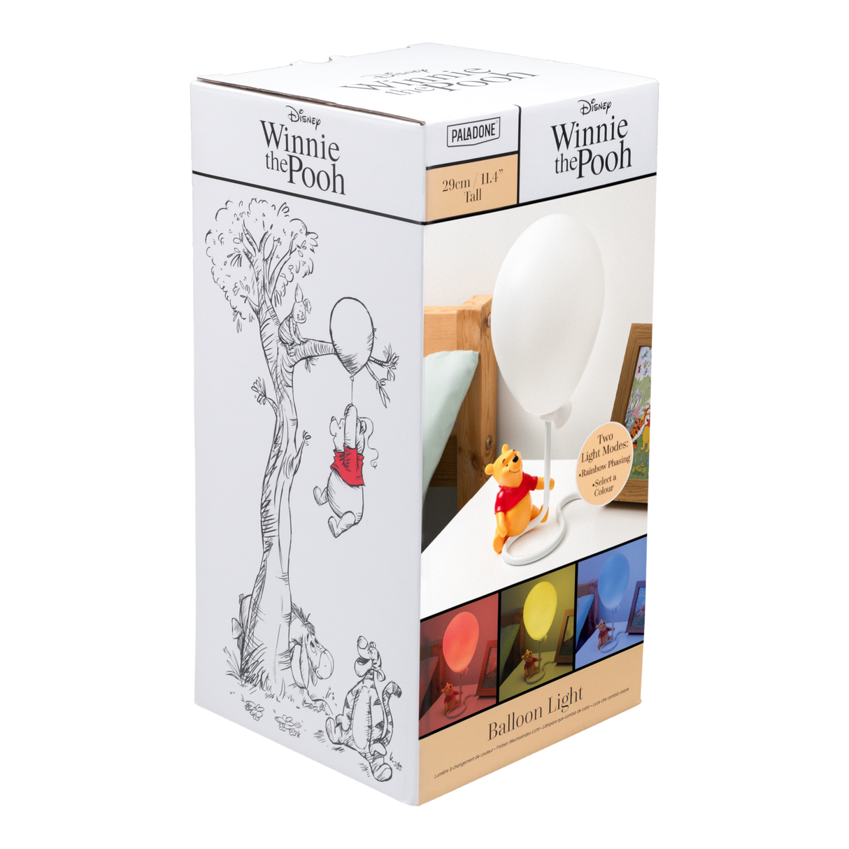 Lampa decorativa model Winnie the Pooh cu balon de veghe noptiera birou sau gaming decoratiune luminoasa LED 29 cm 3