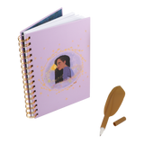 Set Agenda cu pix model Wish marime A5 include si pix in forma de pana legare tip spirala licenta oficiala Disney