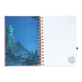 Set Agenda cu pix model Wish marime A5 include si pix in forma de pana legare tip spirala licenta oficiala Disney