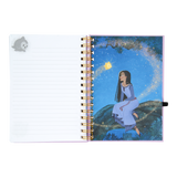 Set Agenda cu pix model Wish marime A5 include si pix in forma de pana legare tip spirala licenta oficiala Disney