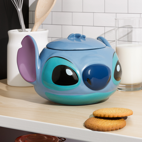 Borcan de fursecuri model Stitch inaltime 15 cm forma personaj 3D licenta oficiala Disney - Borcan