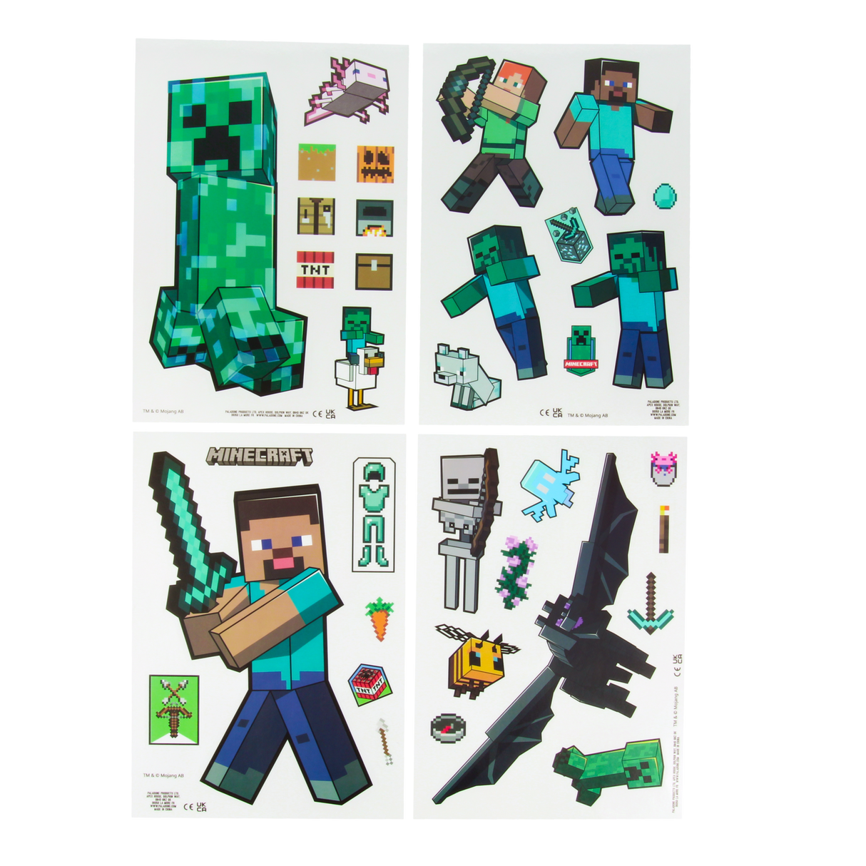 Minecraft Window Cling Decals - Sticker