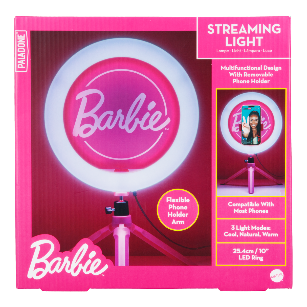 Lampa circulara model Barbie pentru selfie make-up streaming si foto/video diametru 25.9cm semn luminos LED NEON forma