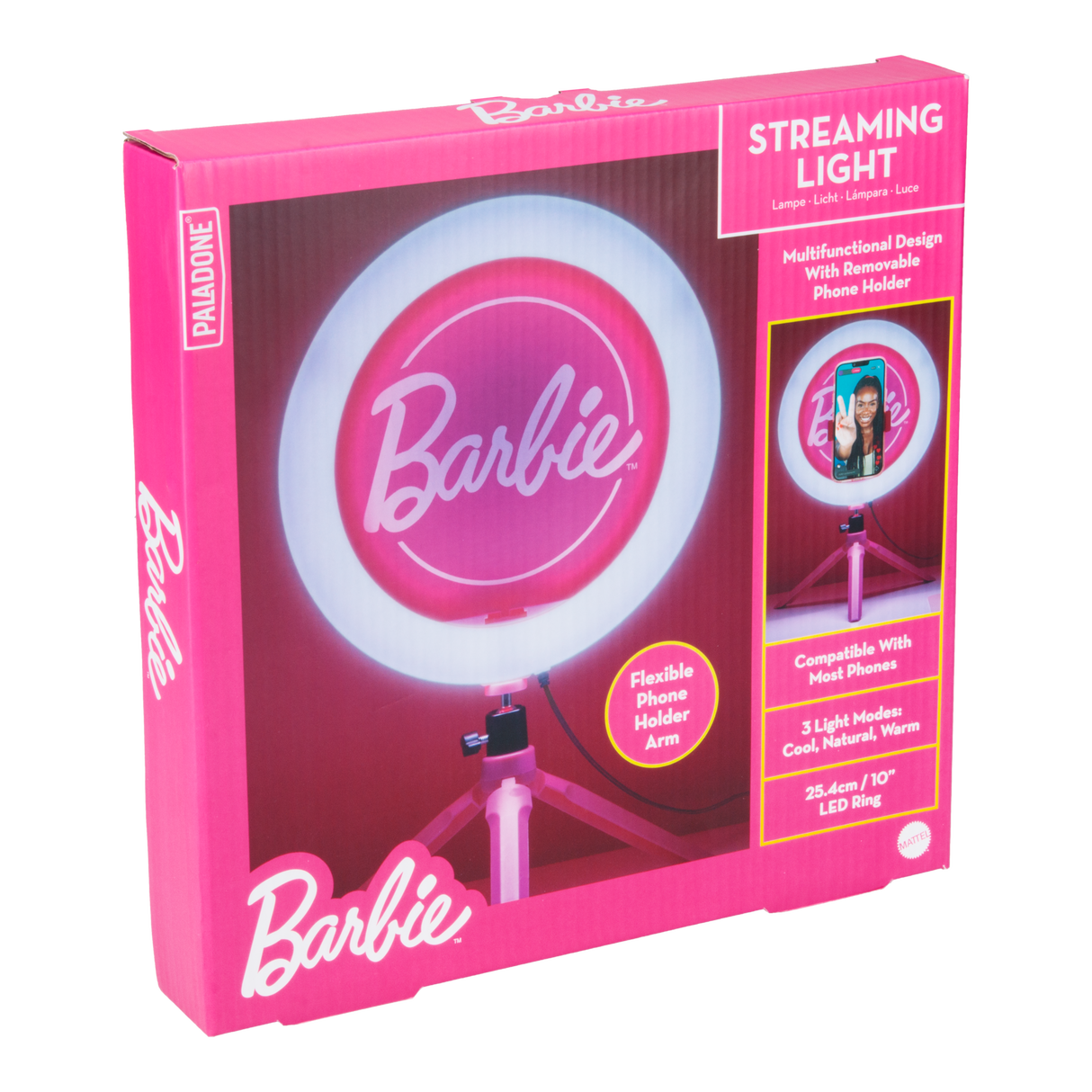 Lampa circulara model Barbie pentru selfie make-up streaming si foto/video diametru 25.9cm semn luminos LED NEON forma