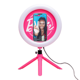 Lampa circulara model Barbie pentru selfie make-up streaming si foto/video diametru 25.9cm semn luminos LED NEON forma