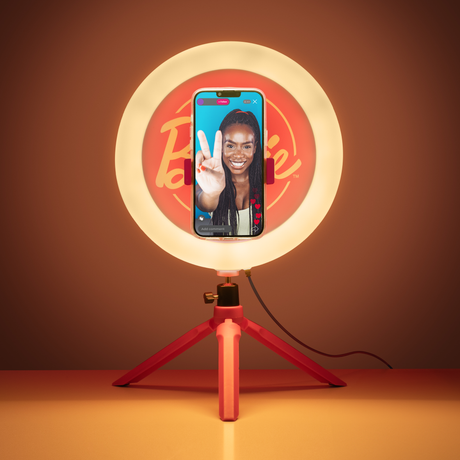 Lampa circulara model Barbie pentru selfie make-up streaming si foto/video diametru 25.9cm semn luminos LED NEON forma