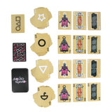 Carti de joc model Squid Game 52 + 2 cutie metalica multicolor licenta oficiala Netflix - Joc de carti