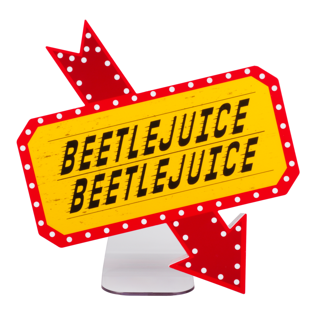 Lampa decorativa model Beetlejuice de veghe noptiera birou sau gaming semn luminos LED forma logo 25 cm licenta