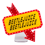 Lampa decorativa model Beetlejuice de veghe noptiera birou sau gaming semn luminos LED forma logo 25 cm licenta