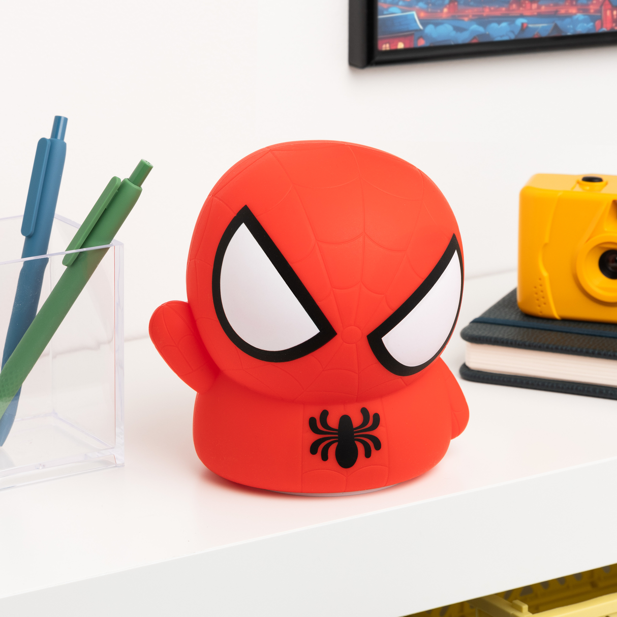 Lampa de veghe pentru copii model Spiderman portabila forma 3D baterie reincarcabila Silicon Non-toxic control