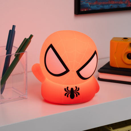 Lampa de veghe pentru copii model Spiderman portabila forma 3D baterie reincarcabila Silicon Non-toxic control