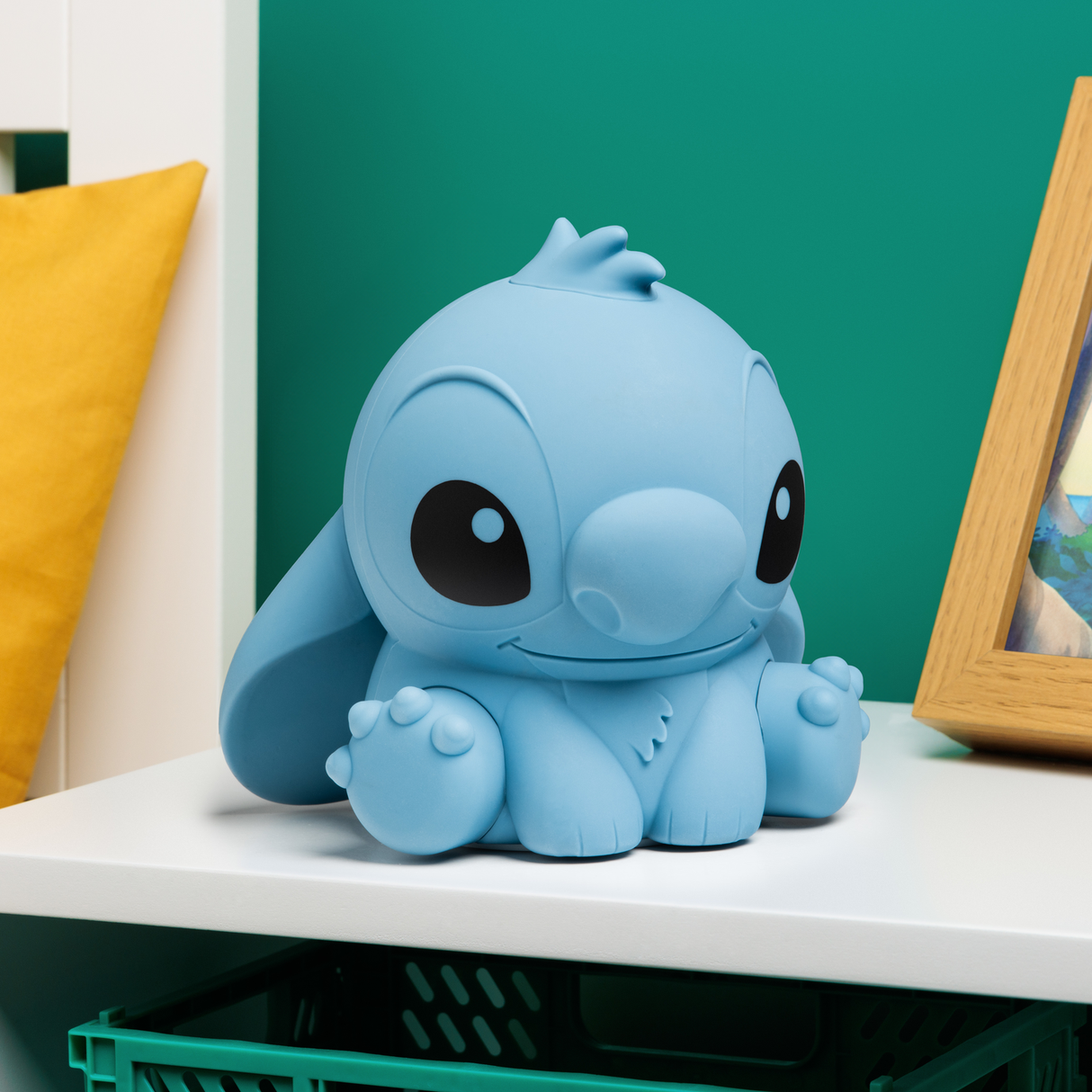Lampa de veghe pentru copii model Stitch portabila forma 3D baterie reincarcabila Silicon Non-toxic control