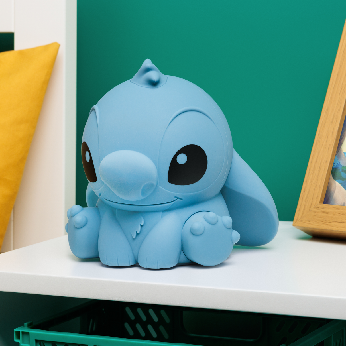 Lampa de veghe pentru copii model Stitch portabila forma 3D baterie reincarcabila Silicon Non-toxic control