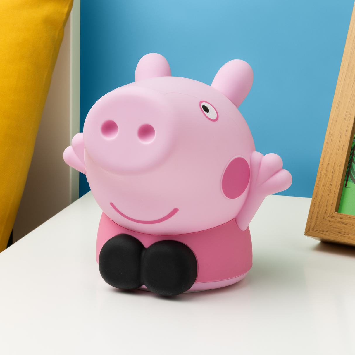 Lampa de veghe pentru copii model Peppa Pig portabila forma 3D baterie reincarcabila Silicon Non-toxic control