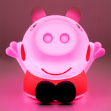 Lampa de veghe pentru copii model Peppa Pig portabila forma 3D baterie reincarcabila Silicon Non-toxic control