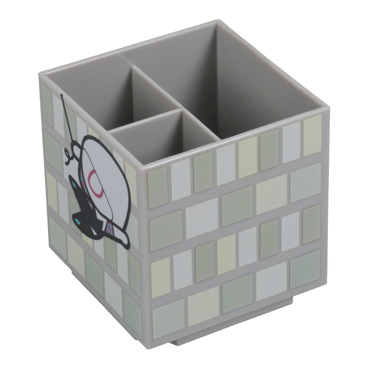 Organizator de birou model Spiderman 4 compartimente 24 aranjari posibile accesoriu ascutitoare multicolor ideal