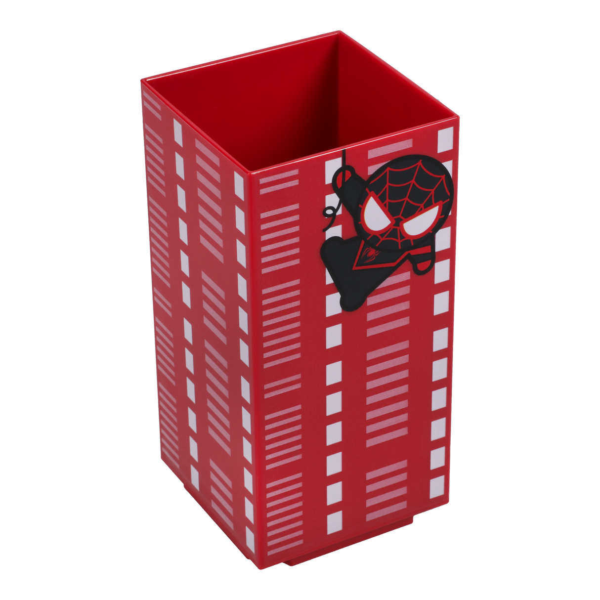 Organizator de birou model Spiderman 4 compartimente 24 aranjari posibile accesoriu ascutitoare multicolor ideal