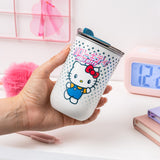 Cana termica de voiaj model Hello Kitty capacitate 350 ml INOX alb-multicolor protectie anti-scurgere licenta oficiala