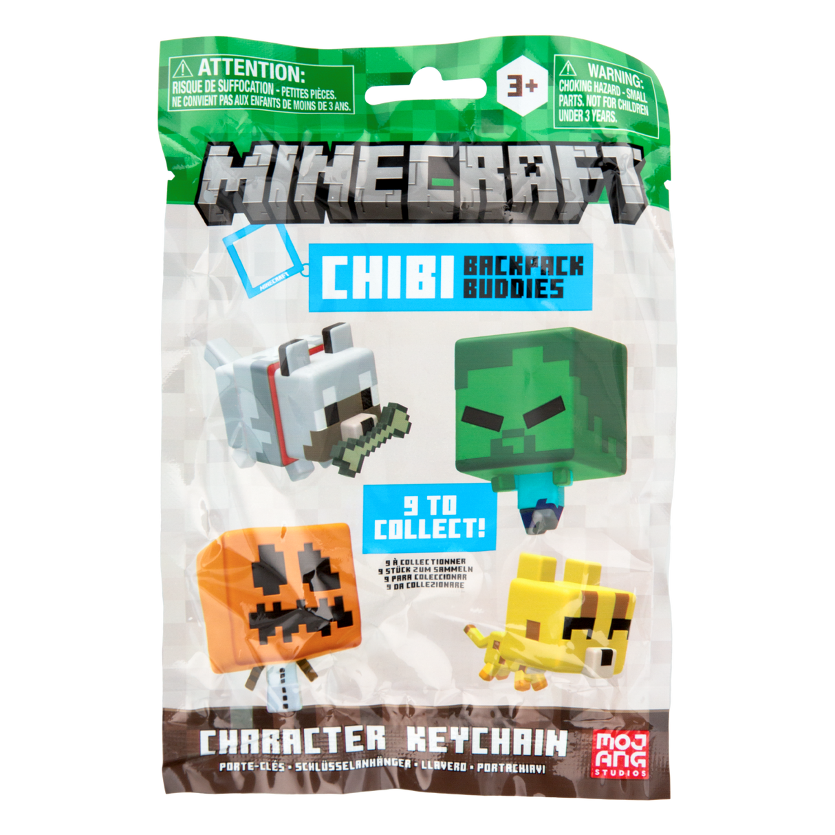 Breloc model personaj Minecraft seria 2 pachet surpriza figurina rucsac 9 modele licenta oficiala Mojang - Breloc