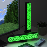 Set 2 buc bara LED model Minecraft multi-color telecomanda orizontal/vertical reactive la muzica 25cm licenta oficiala