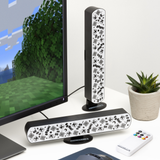 Set 2 buc bara LED model Minecraft multi-color telecomanda orizontal/vertical reactive la muzica 25cm licenta oficiala