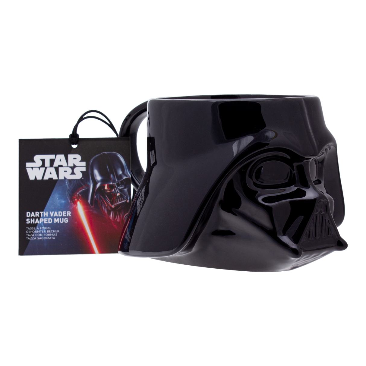 Cana ceramica model Darth Vader - Star Wars efect 3D negru Capacitate 385ml licenta oficiala LucasFilm - Cana
