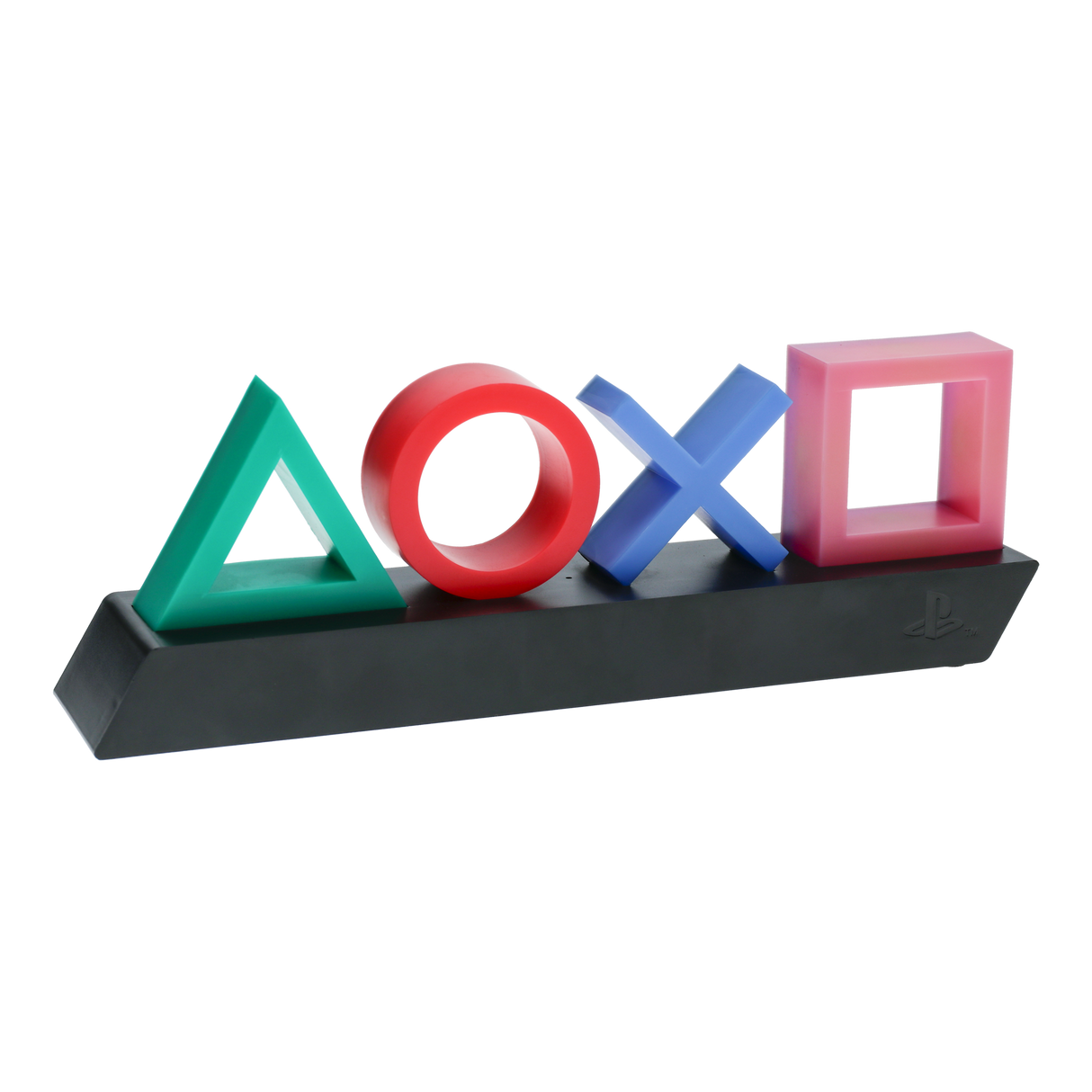 Lampa decorativa model PlayStation noptiera birou sau gaming semn luminos LED multicolor forma logo 3D licenta oficiala