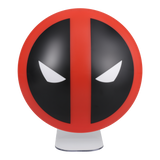 Lampa decorativa model Deadpool de veghe noptiera birou sau gaming semn luminos LED forma logo diametru 21.5cm licenta