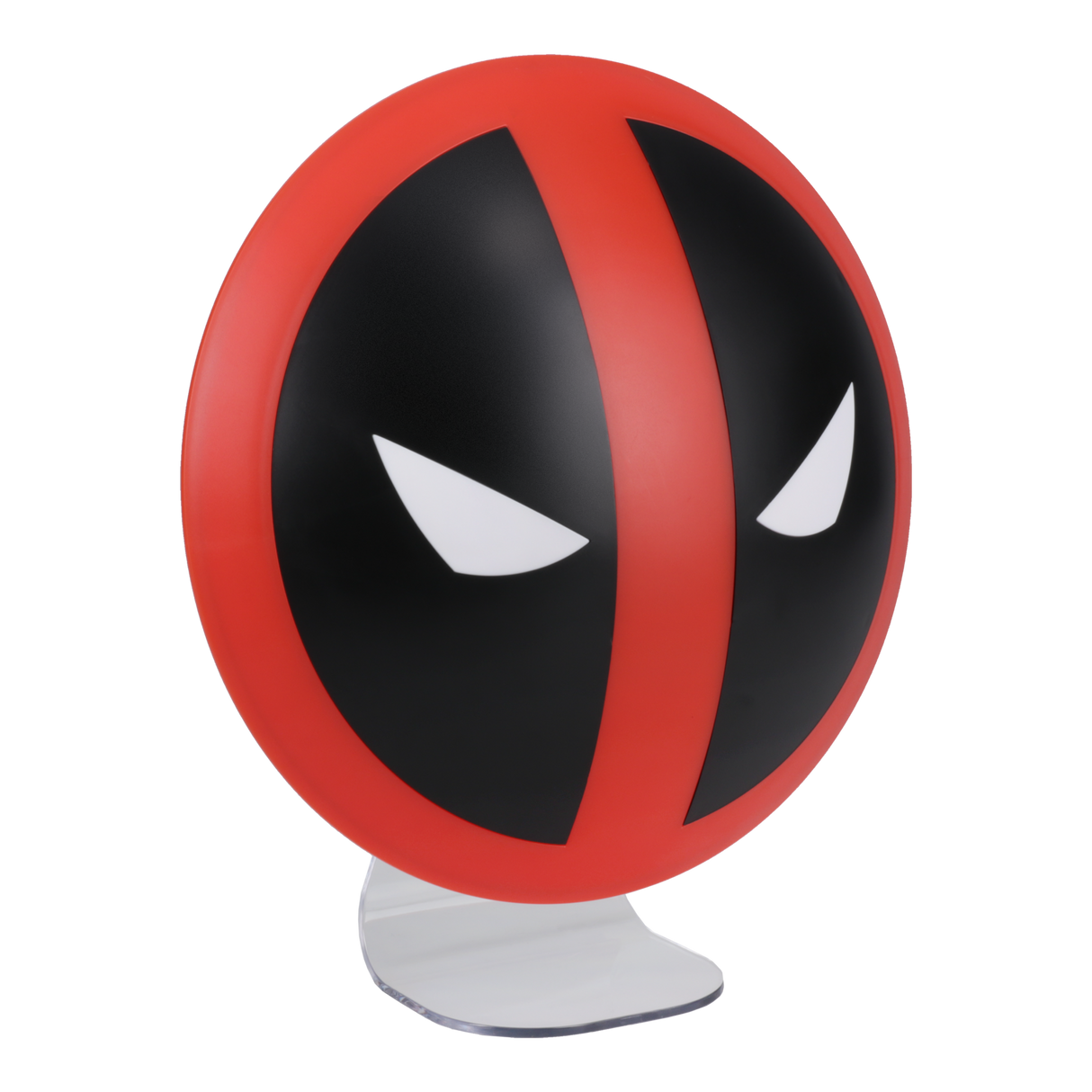 Lampa decorativa model Deadpool de veghe noptiera birou sau gaming semn luminos LED forma logo diametru 21.5cm licenta