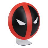 Lampa decorativa model Deadpool de veghe noptiera birou sau gaming semn luminos LED forma logo diametru 21.5cm licenta
