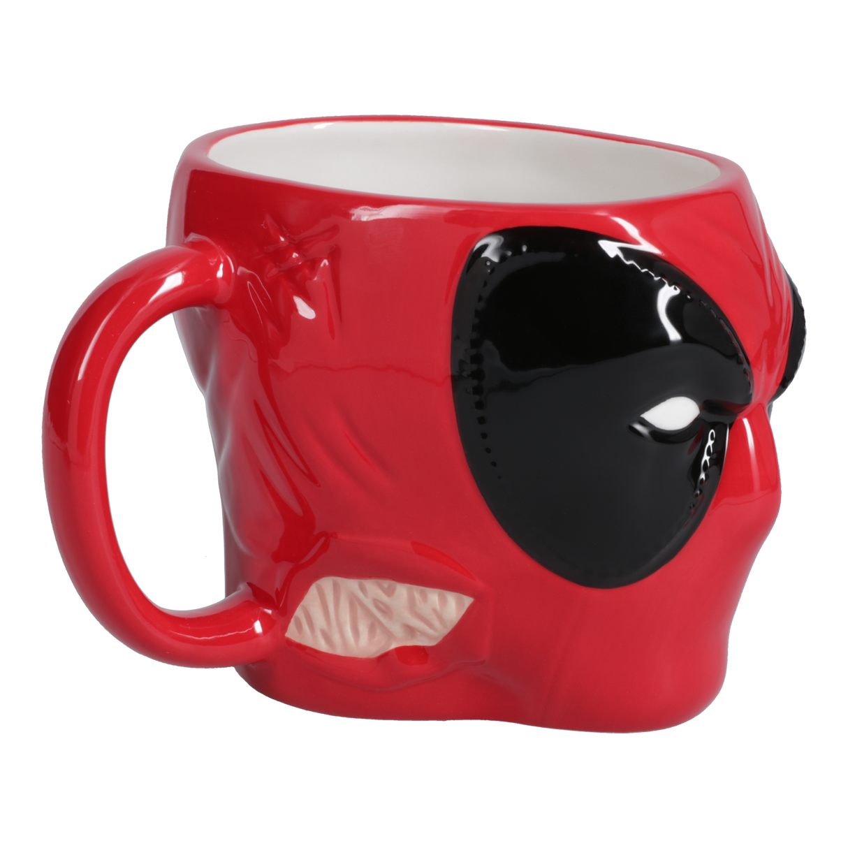 Cana ceramica model Deadpool efect 3D rosu + negru Capacitate 550ml licenta oficiala Marvel - Cana