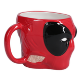 Cana ceramica model Deadpool efect 3D rosu + negru Capacitate 550ml licenta oficiala Marvel - Cana