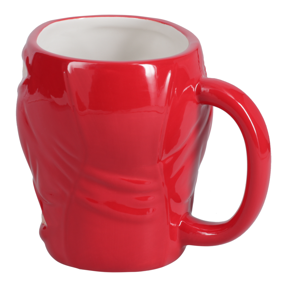 Cana ceramica model Deadpool efect 3D rosu + negru Capacitate 550ml licenta oficiala Marvel - Cana