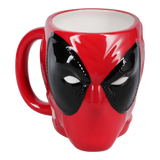 Cana ceramica model Deadpool efect 3D rosu + negru Capacitate 550ml licenta oficiala Marvel - Cana