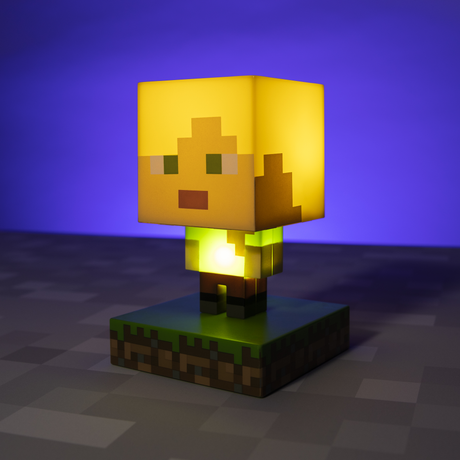 Lampa decorativa model Alex - Minecraft de veghe noptiera birou sau gaming 10cm decoratiune luminoasa LED forma 3D