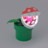 Lampa decorativa 3D model Super Mario - planta Piranha noptiera birou sau gaming portabila ajustabila decoratiune