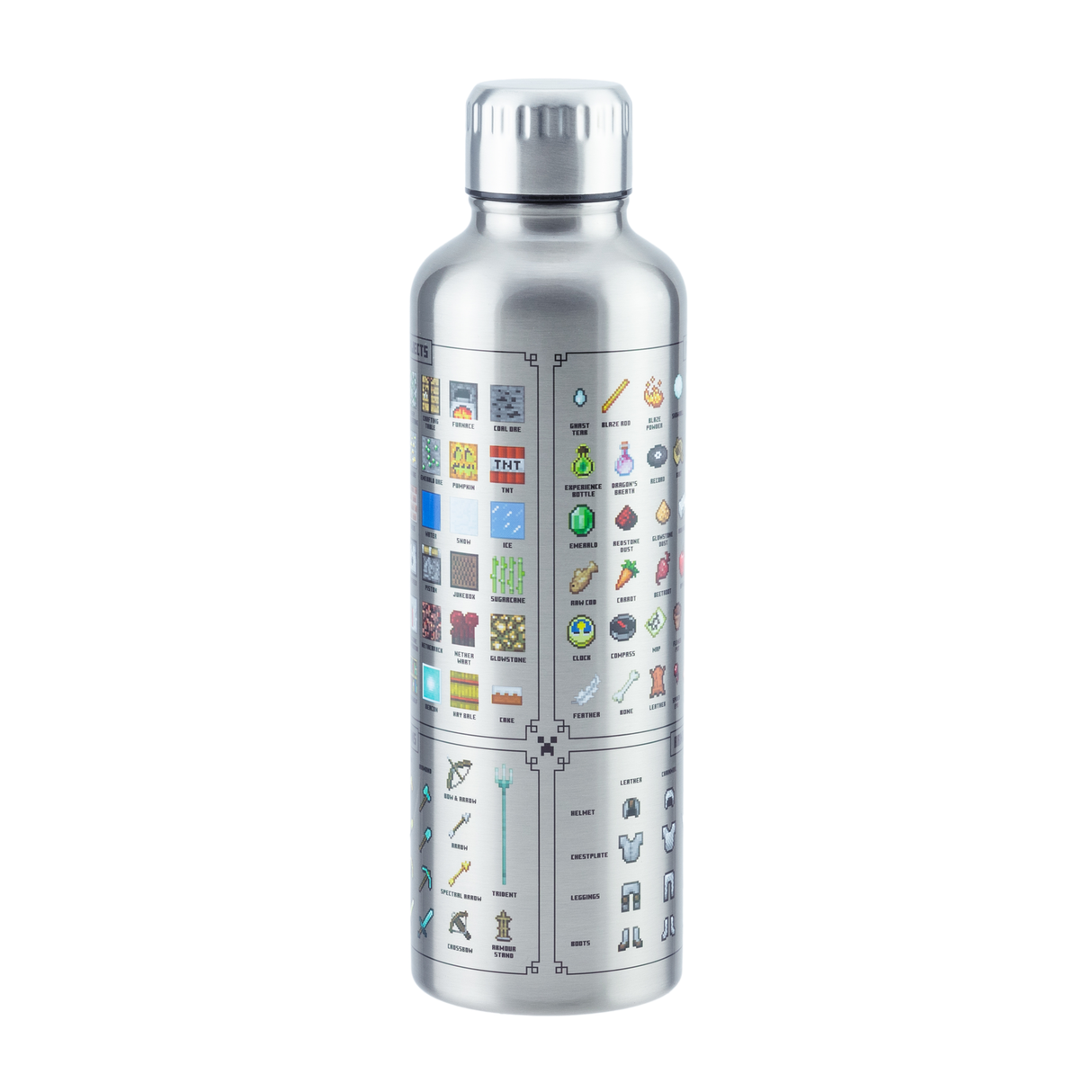 Sticla termica de voiaj model Minecraft material INOX capac prin insurubare inchidere etansa,capacitate 500ml licenta